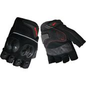 Motari SHORT 05 CE EN 13594 1 KP Sertifikalı Yarım Parmak Motosiklet Eldiveni - Kırmızı - XL