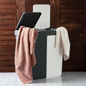 Motek Duo Laundry Antrasit-Beyaz 80 lt Çamaşır Sepeti