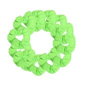 Motique Accessories 12'li Paket Düz Saç Tokası Scrunchies (Neon Yeşil)
