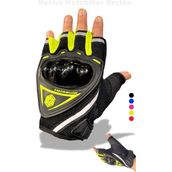 Motiva Neon Sarı Kısa Yarım Parmak Motosiklet Eldiveni MW120R - XS