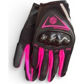Motiva Works Pembe CE/EN13594 Sertifikalı Etiketli Uzun Kadın Tam Parmak Motosiklet Eldiveni MW150P - XS