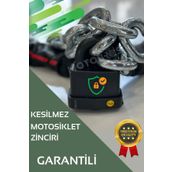 Motobros G-80 Harguard 2 Metre Galvanizli Motosiklet Bisiklet Kesilmez 13 mm Zincir ve Kilit