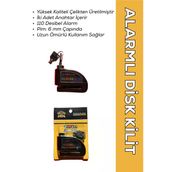 Motokit 110 Db Siyah Motosiklet Alarmlı Disk Kilidi 6 Mm Pim