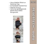 MOTOKIT Revertech Aura Krem / Yarım Parmak - Kaymaz Avuç İçi Özellikli Motosiklet Eldiveni (Erkek)