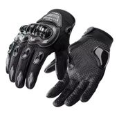 Motorcu eldiveni Kemik Korumalı Siyah Dokunmatik Özellikli Unisex Motosiklet Eldiveni MR-G1 (Large)