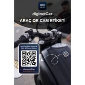 Motosiklet Karekod Etiketi (Kask Qr Kod Kimlik - Araç Numaratörü - Kask Karekod Cam Etiket)