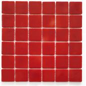 MozaiKristaL Mutfak, Banyo, Havuz, Sauna, Spa, Ev, Bahçe ve İşyeri Dekorasyonu, Yaşamın Tüm Alanları İçin Cam Mozaik. Taş Ölçüsü: 50X50 Mm. File Ölçüsü: 31,5X31,5 Cm. ( 1 m2 fiyatıdır ) - Kırmızı