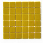 MozaiKristaL Mutfak, Banyo, Havuz, Sauna, Spa, Ev, Bahçe ve İşyeri Dekorasyonu, Yaşamın Tüm Alanları İçin Cam Mozaik. Taş Ölçüsü: 50X50 Mm. File Ölçüsü: 31,5X31,5 Cm. ( 1 m2 fiyatıdır ) - Sarı