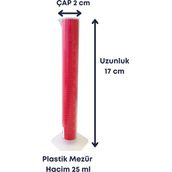 Mr. Crowley Plastik Mezür 25 ml Taksimatlı Ölçü Laboratuvara Uygun - 25ml