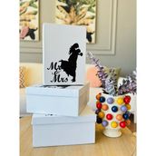 Mr & Mrs Box-Gelin Damat Hediye Kutusu-Nişan Bohça Kutusu-Özel Tasarım Hediye Kutusu