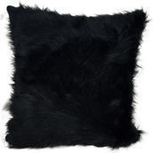 Mrs.Gugar 43x43 cm Siyah Peluş Kırlent Kılıfı