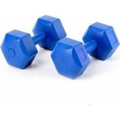 Mrt 2x5 kg Köşeli Plastik Mavi Dambıl Ağırlık Set