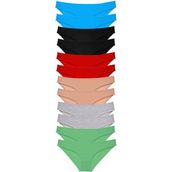 MrtNlu 12 adet Eko Set Likralı Çok Renkli 2 XL Kadın Slip Külot