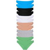 MrtNlu 12 adet Eko Set Likralı Çok Renkli 5 XL Kadın Slip Külot