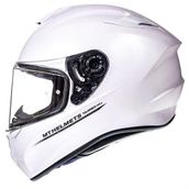 MT Targo Solid A0 Gloss Pearl White Full Face Motosiklet Kaskı