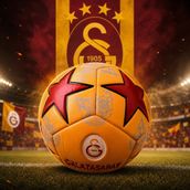 Mubx Galatasaray Lisanslı Futbol Topu No:5 430 gr Dayanıklı Dikişli Profesyonel Top - Sarı - Kırmızı