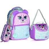 Muggle MU-9049 Shimmer Cat 3'lü Okul Sırt Çantası