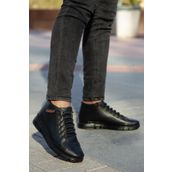 Muggo Costa Siyah Hakiki Deri Erkek Bot