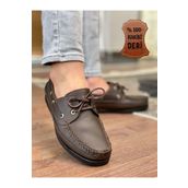 Muggo Dexter Kahverengi Hakiki Deri Casual Erkek Günlük Ayakkabı