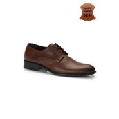 Muggo H043 Hakiki Deri Kahverengi Klasik Erkek Ayakkabı