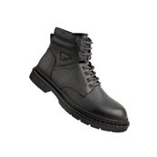 Muggo Stephan Siyah Garantili Bağcıklı Hakiki Deri Kaymaz Taban Erkek Bot