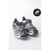 Muggo Tweety Ortopedik Unisex Çocuk Sandalet 26 Numara Füme Suni Deri Cırtlı Bağlama