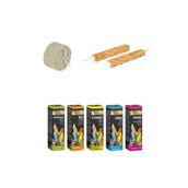 Muhabbet Kuşu Ödül & Vitamin Destek Seti – Mineral Blok, 10’lu Kraker ve Kuş Vitaminleri