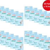 Mulpex Tek Kullanımlık Suda Çözünür Klozet Kapak Örtüsü - 20 x 10 lu Paket | Hijyenik ve Pratik Seyahat Aksesuarı