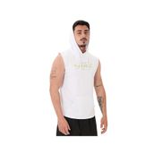 MuscleCloth Icon Kapüşonlu Erkek Beyaz Kolsuz T-Shirt