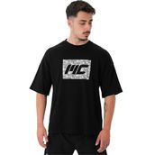 MuscleCloth Tactical Heavyweight Siyah Erkek Oversize T-Shirt