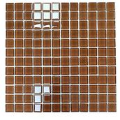 Mutfak Tezgah Arası, Banyo, Havuz, Sauna, Spa ve Iç ve Dış Dekorasyonda Tüm Yüzeyler Için, Sütlü Kahve 30X30 cm. Fileli Kristal Cam Mozaik. ( 1 M2 Fiyatıdır ) - Cam ölçüleri: 23x23x4mm. - File ölçüsü: 30x30cm.
