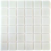 Mutfak Tezgah Arası, Havuz, Banyo, Sauna, Spa, Iç ve Dış Dekorasyonda Tüm Yüzeyler Için, 50X50MM. Beyaz, 31.5X31.5CM. Fileli Cam Mozaik. (10 File Karo = 1 M2 Fiyatıdır )