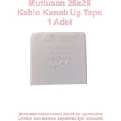 Mutlusan 25X25 Kablo Kanalı Uç Tapa Sonlandırma Kapağı Plastik Beyaz