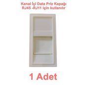 Mutlusan 45X22.5 Kanal İçi Panjurlu Data Priz Kapağı / Telefon Kapağı (Rj-11 / Rj-45 Keystone Jack İçin Uygundur)