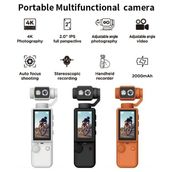 My Best Store Q8 4K Ultra Hd Taşınabilir Vlog Spor ve Aksiyon Kamerası 2.0’’ Döndürülebilir IPS Ekran Be - Renkli