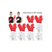 My Best Store(3853) Çocuk Gösteri Eldiven Seti – 5 Çift Beyaz & 5 Çift Kırmızı Renkli 0