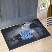 My Floor Koltuk Baskılı Çift Taraflı Kauçuk Kapı Önü Paspası - 45 x 70 cm - Renkli