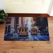My Floor Vanness Avenue Vancouver Baskılı Çift Taraflı Kauçuk Kapı Önü Paspası - 45 x 70 cm - Renkli