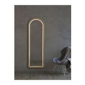 Myplas Gold Metal Çerçeveli Led Aydınlatmalı Oval Ayaklı Boy Aynası
