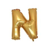 N Harf Altın 100 cm Folyo Balon