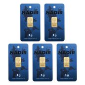 Nadir Gold 1 gr 24 Ayar 5 Adet Dikdörtgen Gram Altın