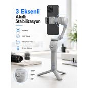Najmaddin Karg Profesyonel Telefon Gimbal Stabilizer 3 Eksen Sabitleme Çoklu Çekim Modları Uzun P - Renkli
