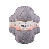 Nako 11538 5 Adet 100 gr Gri Süper İnci El Örgü İpi