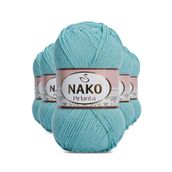 Nako 1297 Pırlanta Amigurumi 5 Adet Su Yeşili El Örgü İpi Yünü