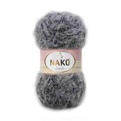 Nako 21305 Paris Gri Siyah El Örgü ipi Yünü