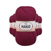 Nako 2187 5 Adet 100 gr Vişne Çürüğü Süper İnci El Örgü İpi