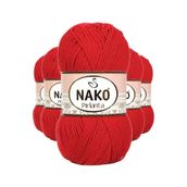 Nako 6741 5 Adet Gelincik Kırmızı Pırlanta Amigurumi El Örgü İpi Yünü