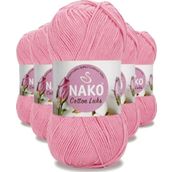 Nako 97549 Pembe 5 Adet Cotton Lüks Yelek Tunik Kazak Bluz Hırka İpi Yünü