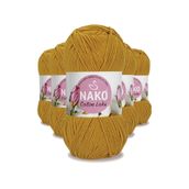 Nako 97555 Hardal 5 Adet Cotton Lüks Yelek Tunik Kazak Bluz Hırka İpi Yünü
