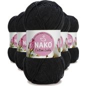 Nako 97568 5 Adet Siyah Cotton Lüks Yelek Tunik Kazak Bluz Hırka İpi Yünü